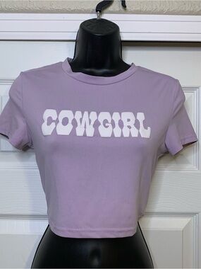 Lavender Cowgirl Crop Top